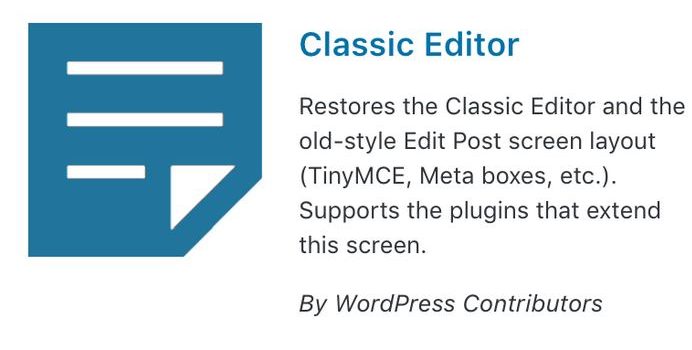 Not ready for WordPress Gutenberg? Use the Classic Editor plugin